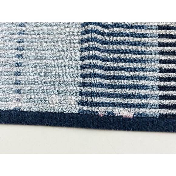 TOMMY HILFIGER Blue Striped Hand Towel Rare Sky Baby Navy Blue Cotton Pakistan - Picture 10 of 10